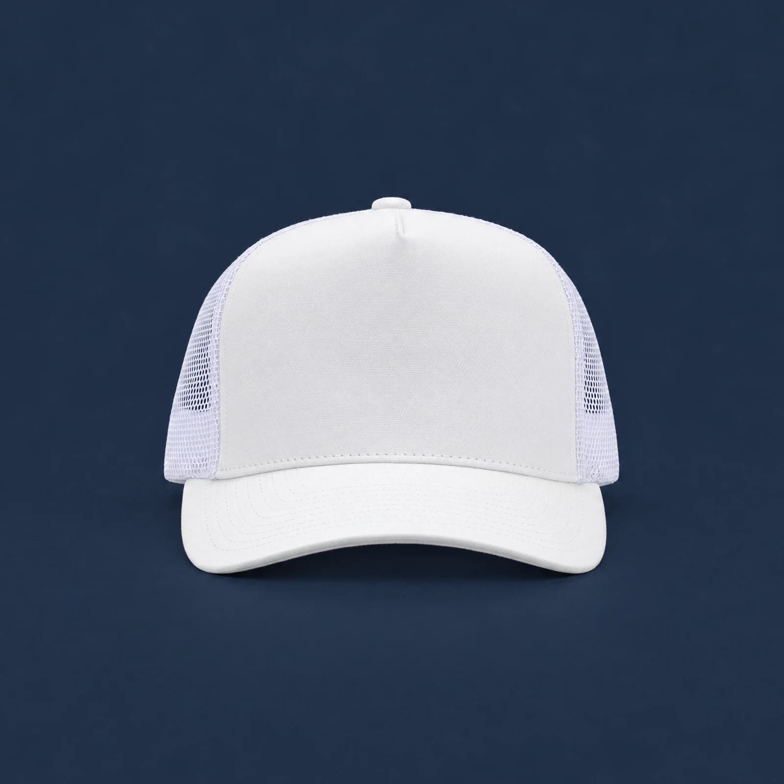 Reel48 Custom Hat No. 4, white sample, front view