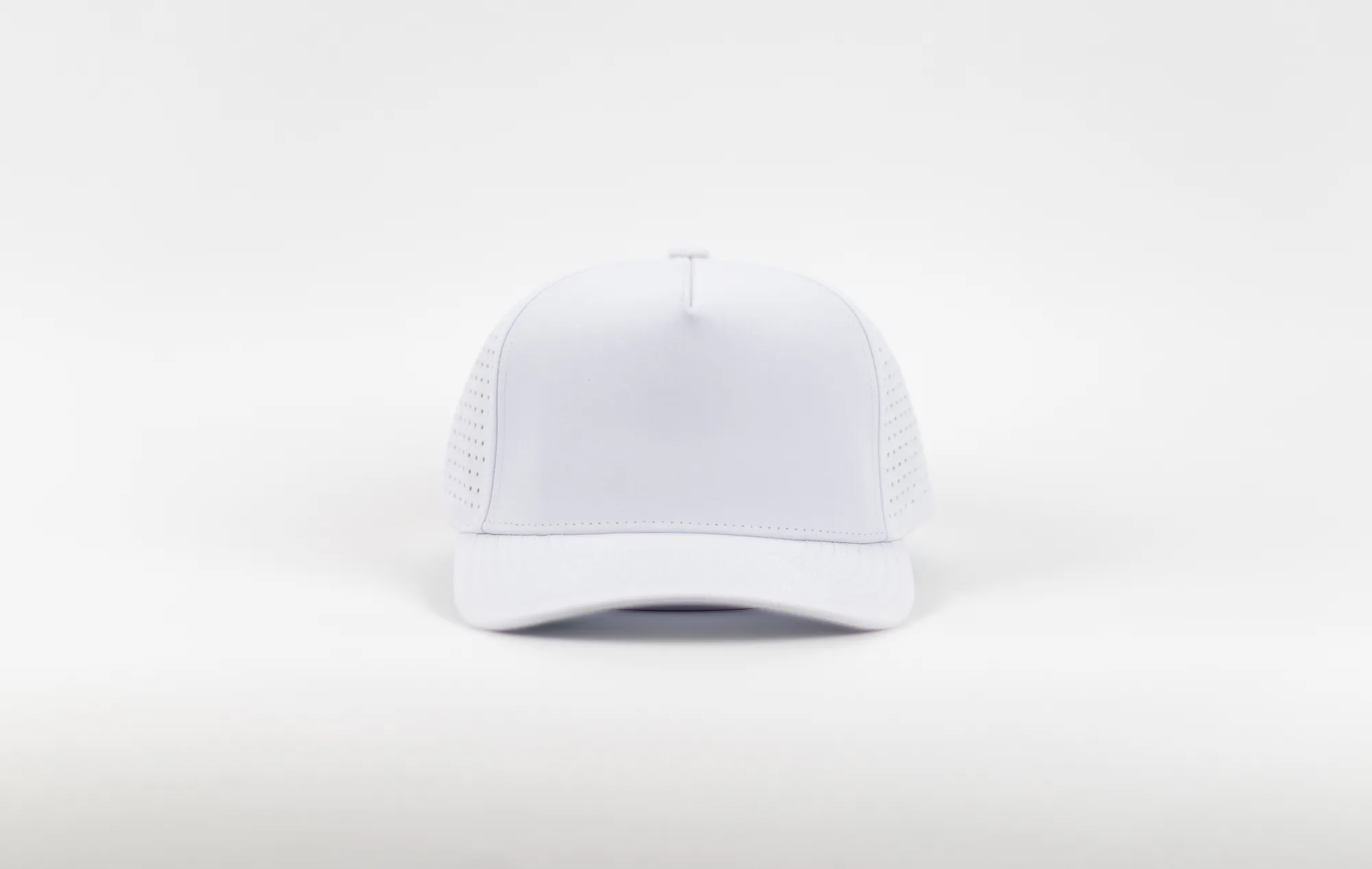 Reel48 No. 1 custom hat, white sample, front view