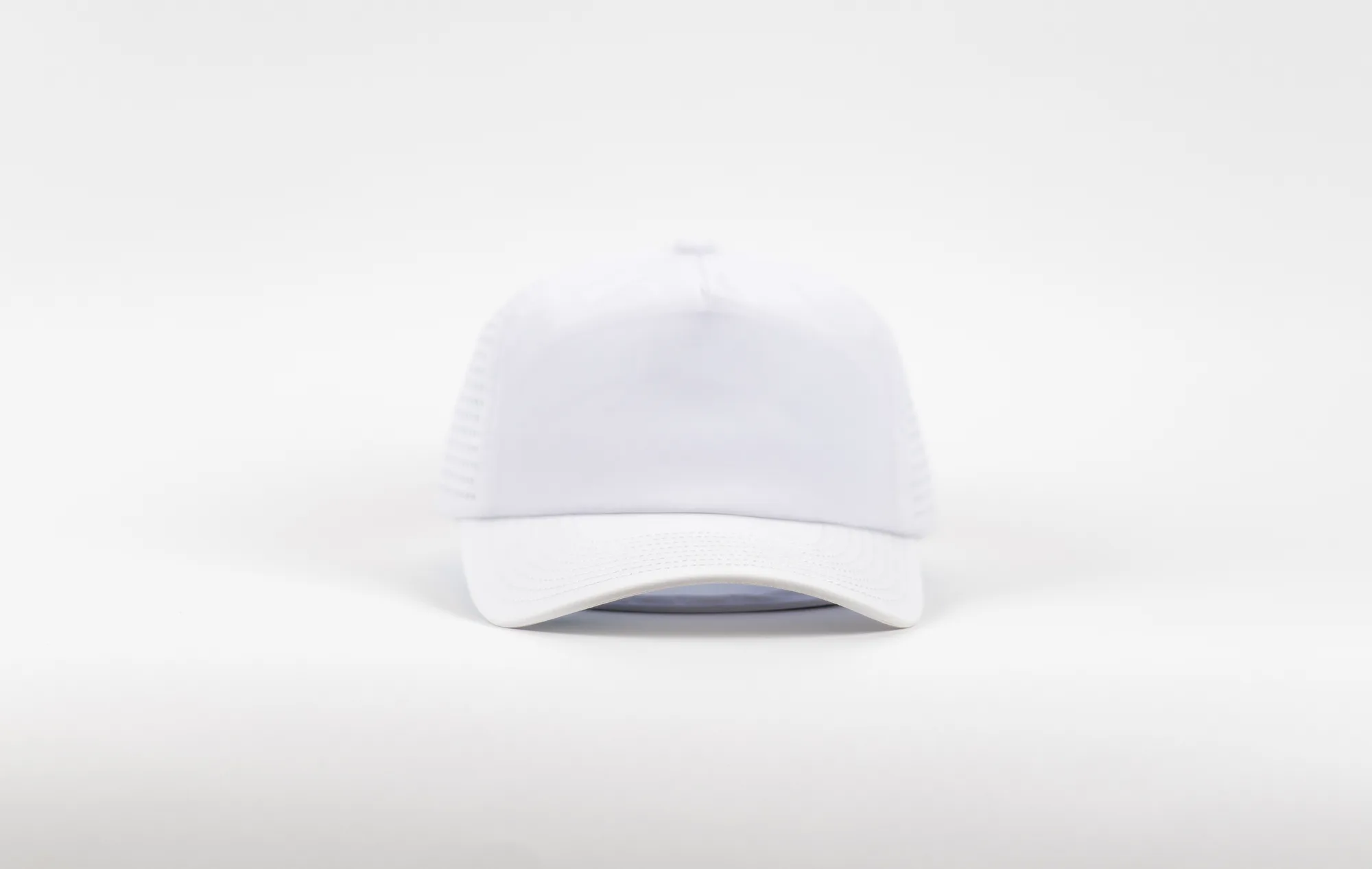 Reel48 No. 3 custom hat, white sample, front view